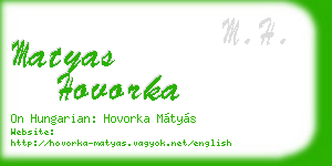matyas hovorka business card
